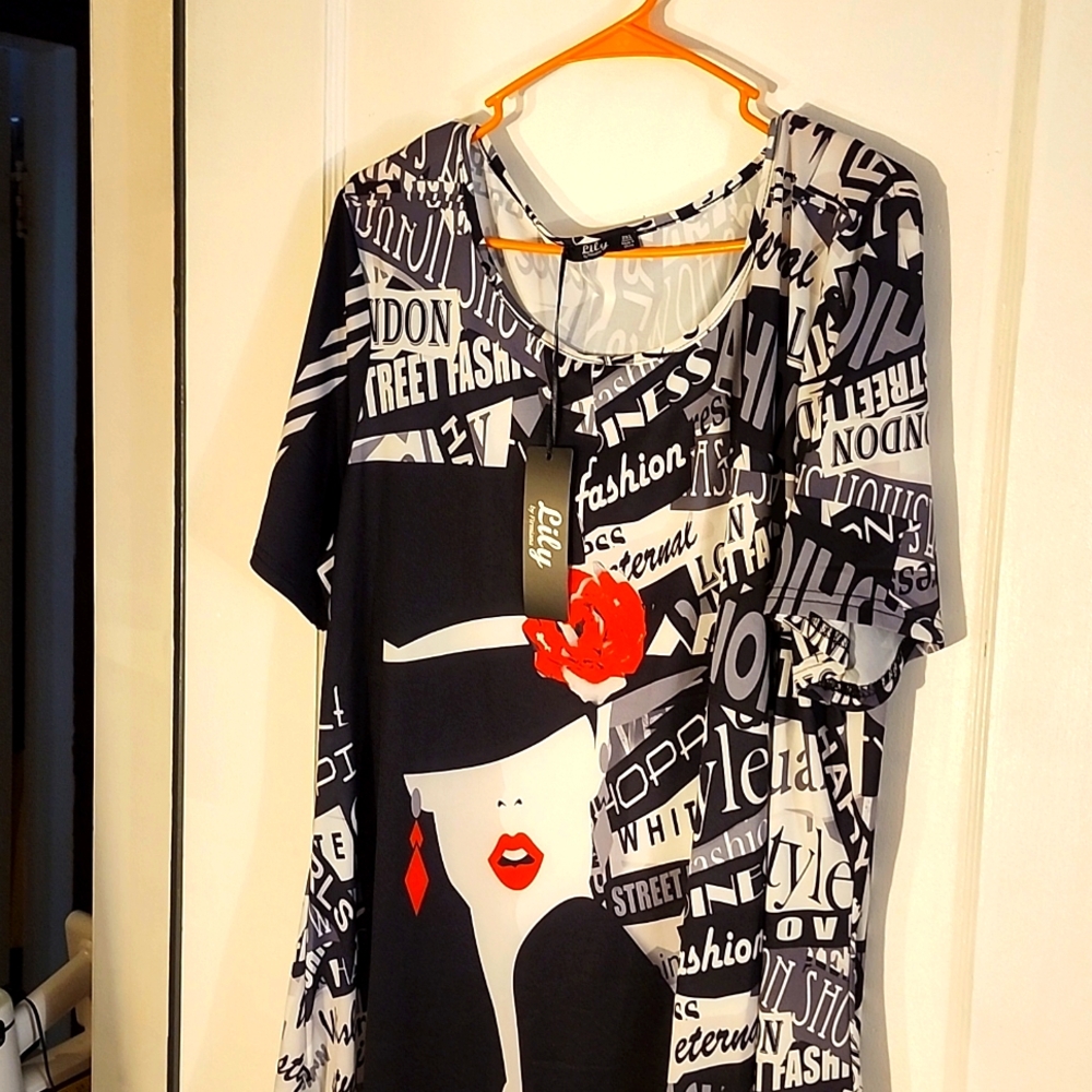 New Zulily printed tunic sz 2x
